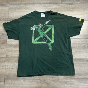 Vintage Graphitti Green Lantern Tee T-Shirt Short Sleeve Size XL Green